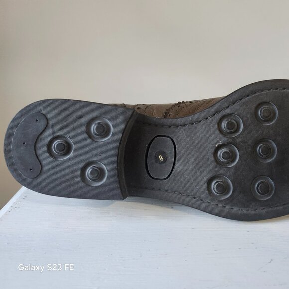 Boemos Made in Italy Leather Wingtip Brogue Oxford Shoes Men's Size 10 - Picture 8 of 9